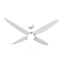 Leura 56" 30W DC Four Blade Ceiling Fan With Selectable CCT 22W LED White - SDCF11/56/4WH/L