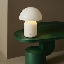 Mushroom LED CCT Dimmable USB Rechargeable Touch Table Lamp White - LL-LED-29W