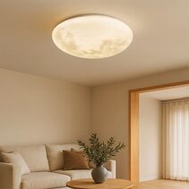 Luna Moon Tri Colour Dimmable Flush Mount LED Ceiling Light Large - LL002CL136L