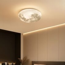 Luna Moon Tri Colour Dimmable Flush Mount LED Ceiling Light Small - LL002CL136S