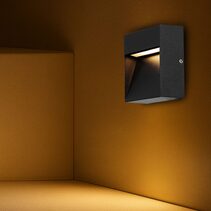 Musan Square LED Step Wall Light Black - MUSAN SQ.24-BK