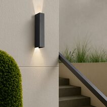 Ryland Exterior LED Up / Down Wall Light Black - RYLAND EX2-BK