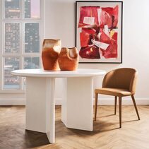 Ruby Abstract Canvas Painting - 53188