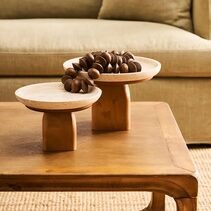 Edith Footed Bowl Large Natural - 53199