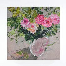 Pink Florals Enhanced Canvas Print - 53260