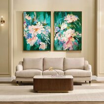 Blooming Set of Two Oil On Canvas Painting - 53272