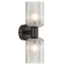Riven 2 Light Wall Light Back / Smoke - RIVEN WB2-BKSM