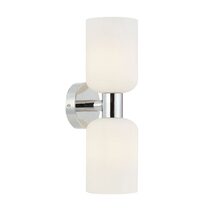 Riven 2 Light Wall Light Chrome / Opal - RIVEN WB2-CHOM