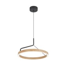 Truvon 40 LED Pendant Black / Oak - TRUVON PE40-BKOK