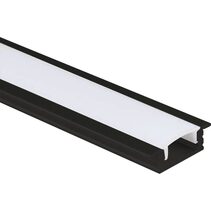 Recessed 3 Meter Aluminium LED Profile Black -  SW-A1707A-3M BK