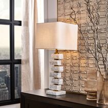 Hamburg Marble Table Lamp White - B12447