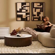 Mason Round Coffee Table Large Walnut - B33300