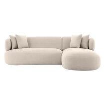 Greenwich Modular 3 Seater Sofa with Right Chaise Natural Chenille - B33509