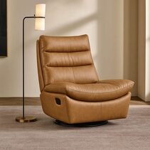 Lusitano Recliner Chair Light Brown Leather - B33565