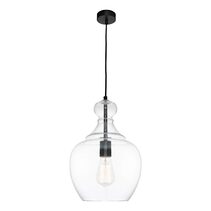 Bellac 1 Light Pendant Black - BELL1PBLK