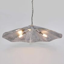 Melville Ceiling Pendant Hammered Large Antique Silver - ELPIM31725MAS