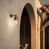 Drop Mini Wall Light Antique Brass / Clear - 270.44.OOT