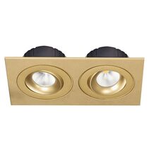 Multiform 16W Dimmable LED Downlight Gold / Warm White - 2xLDL-TLT-GD + LDL-PLATE2-GD