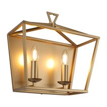 Perigan 2 Light Wall Light Matt Gold - PERI2WMG