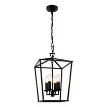 Perigan 4 Light Pendant Black - PERI4PBLK