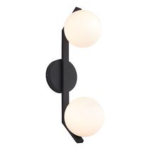 Rayna IP Rated 2 Light Wall Light Balck - RAYN2WBLK