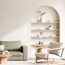 Sino Interior Ellipse Clear Glass Shade Marble Base Table Lamp Brass - SINO-T2