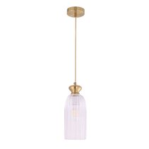 Sino Interior Ellipse Clear Glass Shade Pendant Brass - SINO2