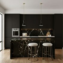 Oslo Pendant Black / Brass - 20901