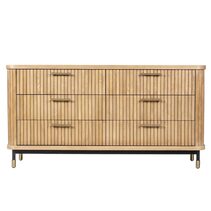 Sophia Oak 6 Drawer Chest Natural - 33792