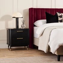 Sophia Bedside Table Black - 33797