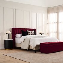 Soho Storage Bench Ottoman Wine - 33823