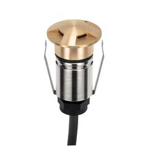 Emit-85 6W 24V DC 36° LED 3-Way Decklight Brushed Brass / RGBW - 10240