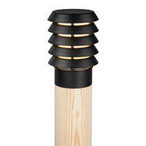 Alta Painted Wood LED Bollard Light Black - NLYS.1673B