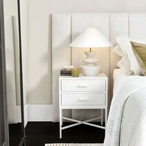 Nessa 2 Drawer Bedside Table All White - 33898