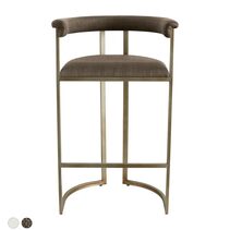 Dino Upholstered Bar Stool Range Chocolate Linen - 34108