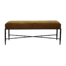 Hacienda Black Iron Bench Ottoman Butterscotch - 34153