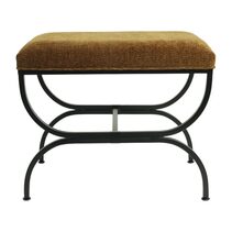 Novak Black Iron Stool Butterscotch - 34159