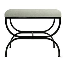 Novak Black Iron Stool Speckle Ecru - 34160