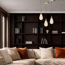 Atico 1 Light LED Pendant Antique Gold / Champagne - ATICO PE1-AGCHM