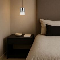 Crevil 1 Light LED Pendant Black - CREVIL PE1-BKSM