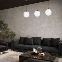 Kupla 1 Light LED Pendant Black / Clear - KUPLA PE1-BKCL