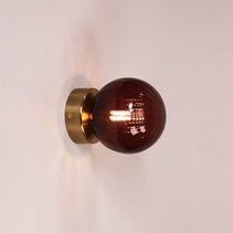 Juni G9 Rose IP44 Ribbed Optic Glass Wall Light - OL54229RO