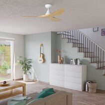 Surf 40" DC Ceiling Fan Matt White / Light Oak - 20789216