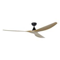 Surf 72" DC Ceiling Fan Matt Black / Burmese Teak - 20789417