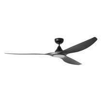 Surf 72" DC Ceiling Fan With 20W Dimmable LED Matt Black / Tri-Colour - 20789502