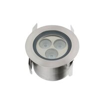 Shine 3W 12V / 24V DC LED Inground Light Stainless Steel / Warm White - 21416