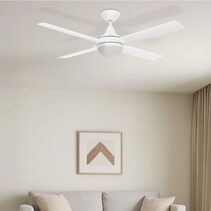 Cairns 52" AC Ceiling Fan With B22 Light Matt White - 22880/05