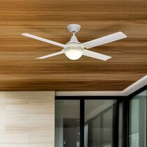 Cairns 48" DC Ceiling Fan With Light Matt White - 22974/05