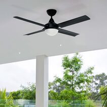 Cairns 48" DC Ceiling Fan With Light Matt Black - 22974/06
