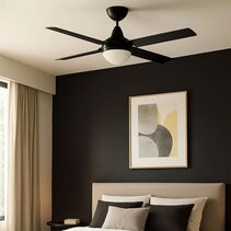 Cairns 52" DC Ceiling Fan With Light Matt Black - 22976/06